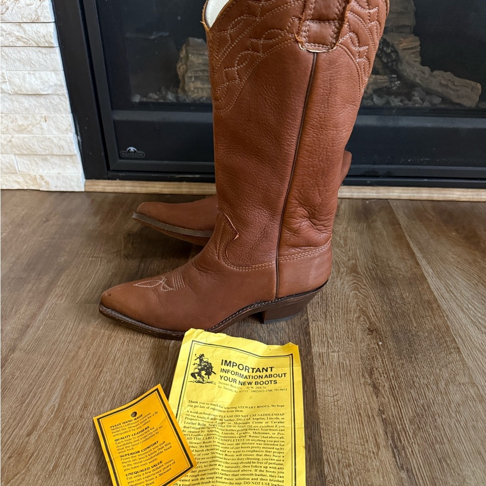 Brown Leather Western Boots